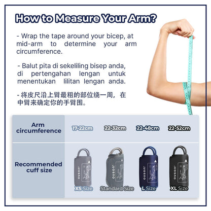 Ouson Travel Elite Arm Type Electronic Blood Pressure Monitor - Ouson