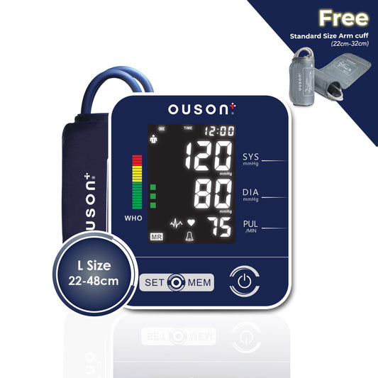 Ouson  Home Pro 3.5" Backlight L Size (22cm-48cm) Arm-Type Electronic Blood Pressure Monitor