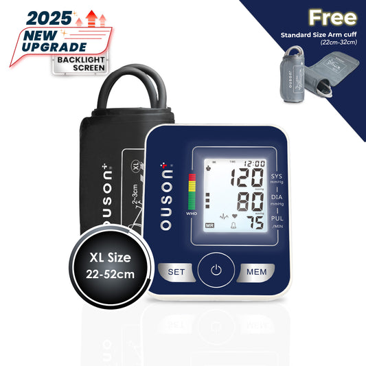 Ouson Travel Lite XL Backlight Size (22cm-52cm) Arm Type Electronic Blood Pressure Monitor