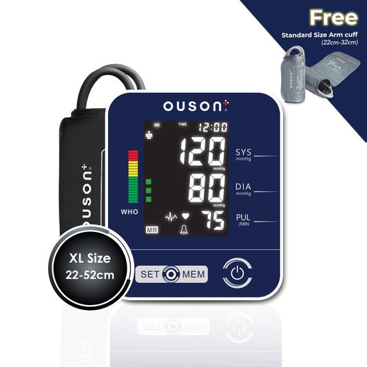 Ouson  Home Pro 3.5" Backlight XL Size (22cm-52cm) Arm-Type Electronic Blood Pressure Monitor