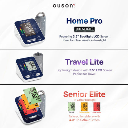 Ouson Travel Elite XL Size (22cm-52cm) Arm Type Electronic Blood Pressure Monitor - Ouson