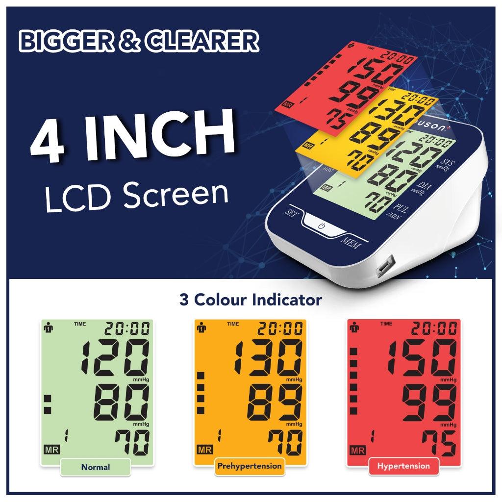 Ouson 3 Colour Backlight Digital Blood Pressure Monitor With Accu-Chek Instant Blood Glucose Meter - Ouson
